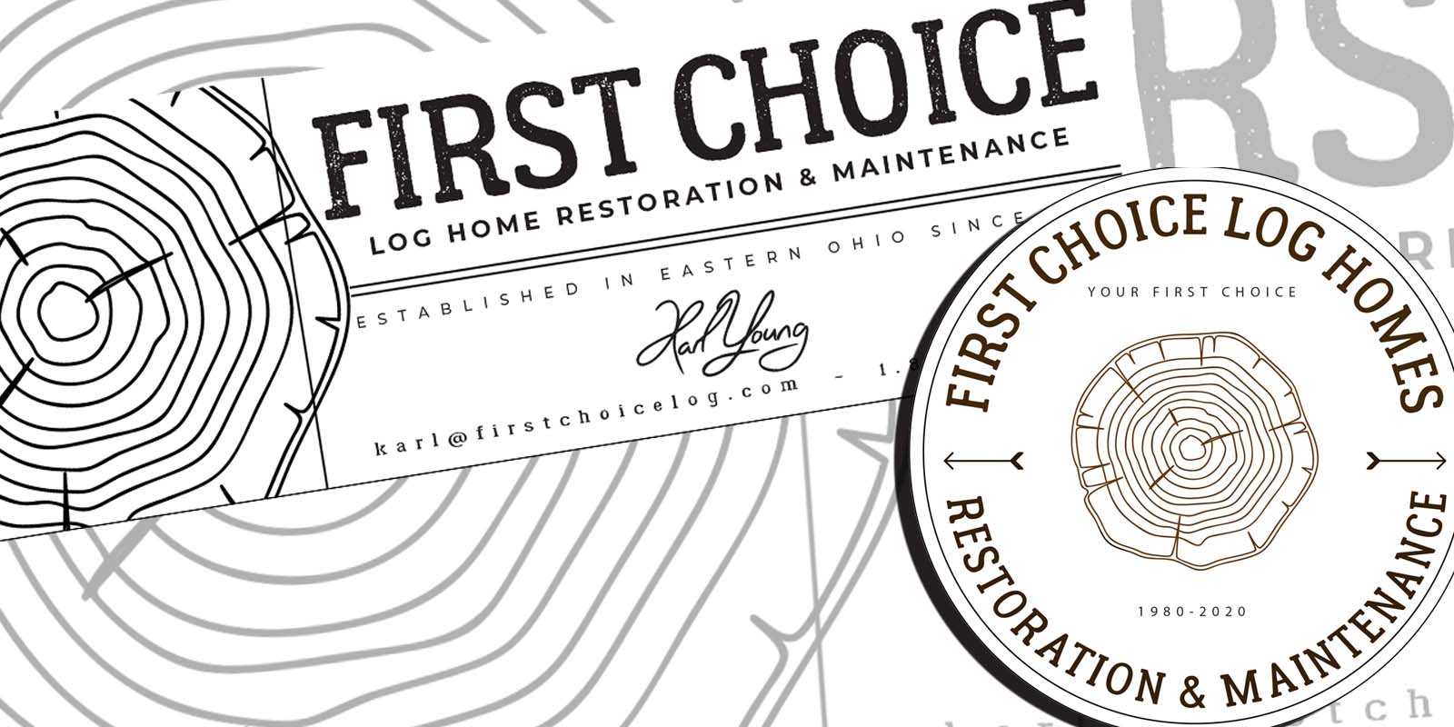 New Branding Logos and Marketing Assets for log home restoration company
